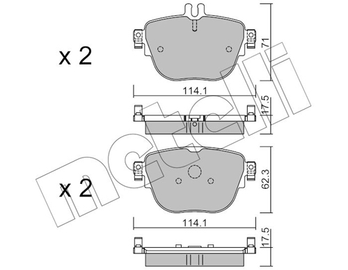 METELLI Hátsó fékbetét 22-1137-0_MET