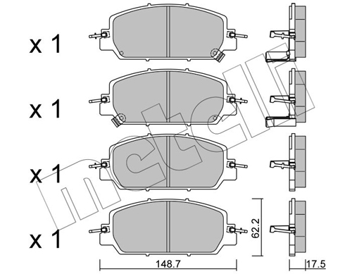 METELLI Fékbetét, mind 22-1153-0_MET