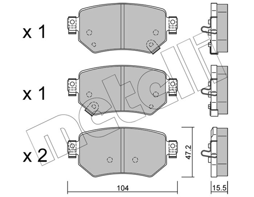 METELLI Fékbetét, mind 22-1159-0_MET