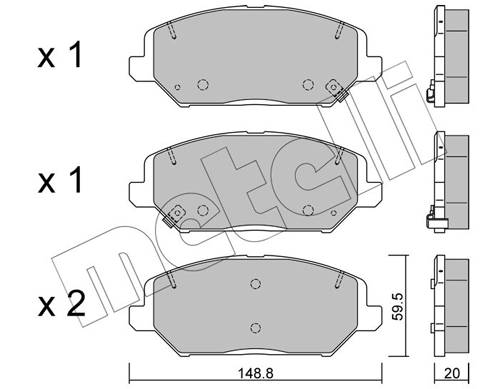 METELLI Fékbetét, mind 22-1163-0_MET
