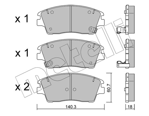 METELLI Fékbetét, mind 22-1164-0_MET