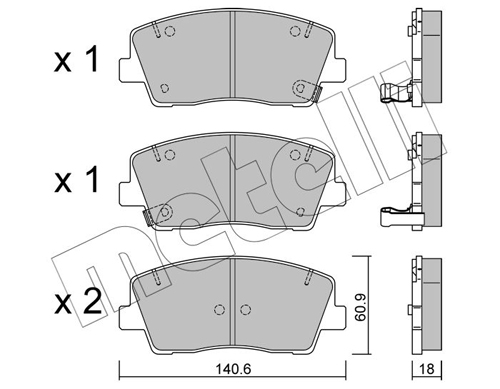 METELLI Fékbetét, mind 22-1169-0_MET