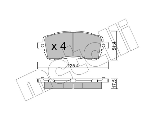 METELLI Fékbetét, mind 22-1185-0_MET