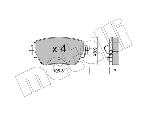 METELLI Fékbetét, mind 22-1195-0_MET