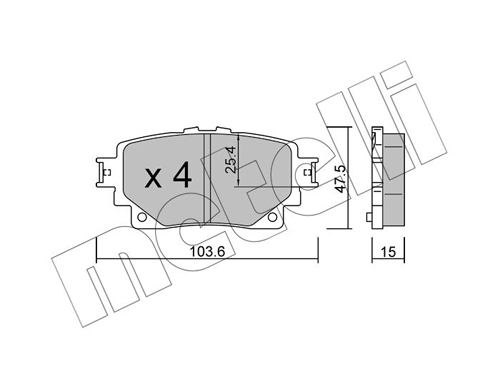 METELLI Fékbetét, mind 22-1229-0_MET