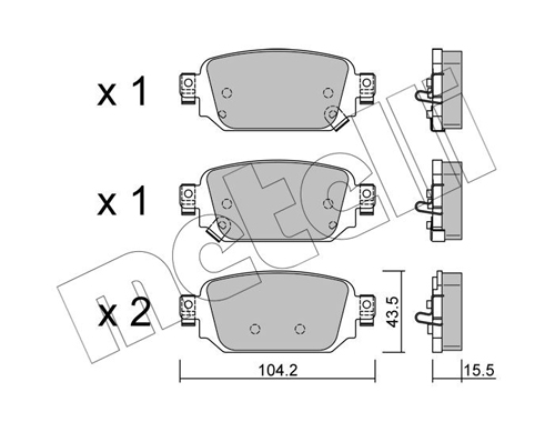 METELLI Fékbetét, mind 22-1238-0_MET