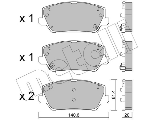 METELLI Fékbetét, mind 22-1241-0_MET