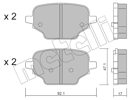 METELLI Fékbetét, mind 22-1245-0_MET