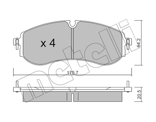 METELLI Fékbetét, mind 22-1263-0_MET
