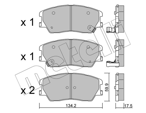 METELLI Fékbetét, mind 22-1305-0_MET