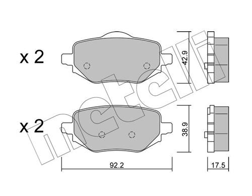 METELLI Fékbetét, mind 22-1323-0_MET