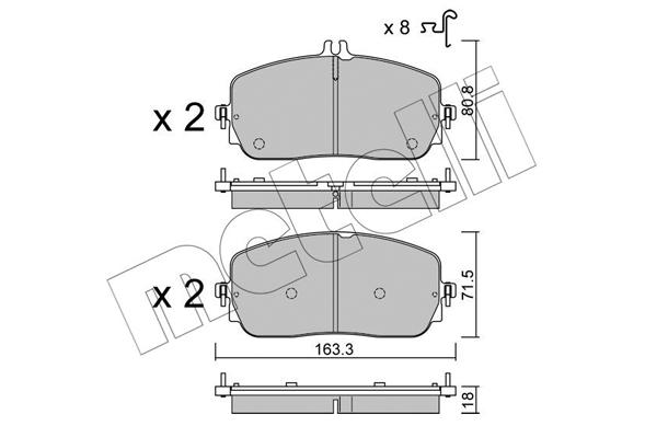 METELLI Fékbetét, mind 22-1357-0_MET