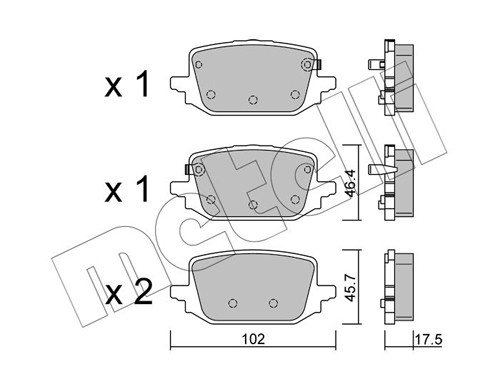 METELLI Fékbetét, mind 22-1366-0_MET