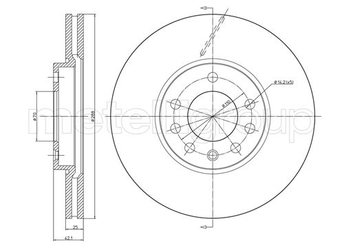 METELLI Féktárcsa, mind 23-0605C_MET