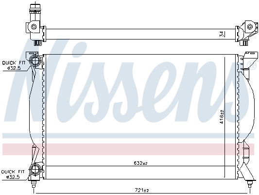 NISSENS Vízhűtő 60304A_NIS