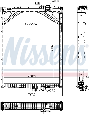 NISSENS Vízhűtő 606367_NIS