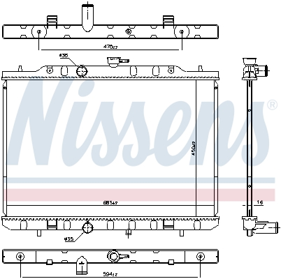 NISSENS Vízhűtő 606791_NIS