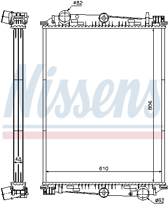 NISSENS Vízhűtő 614400_NIS