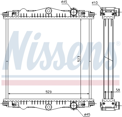 NISSENS Vízhűtő 614450_NIS