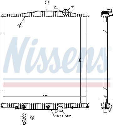 NISSENS Vízhűtő 654720_NIS