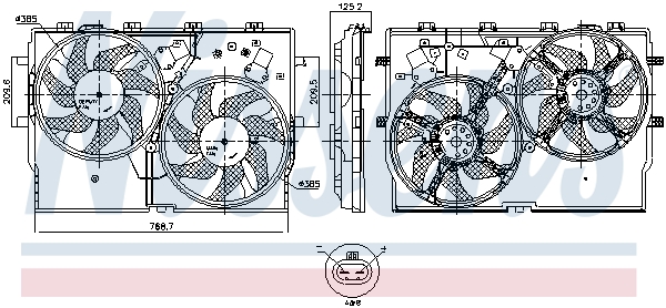 NISSENS Ventilátor, vízhűtő 850001_NIS