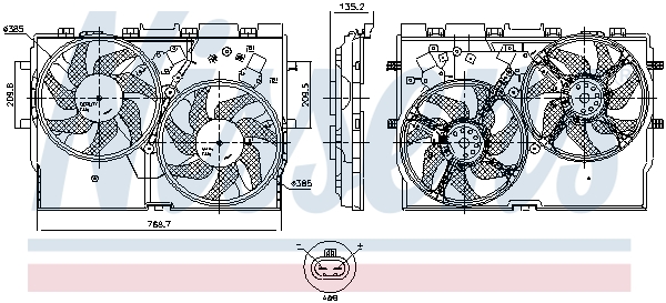 NISSENS Ventilátor, vízhűtő 850004_NIS