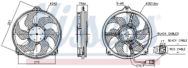 NISSENS Ventilátor, vízhűtő 850073_NIS