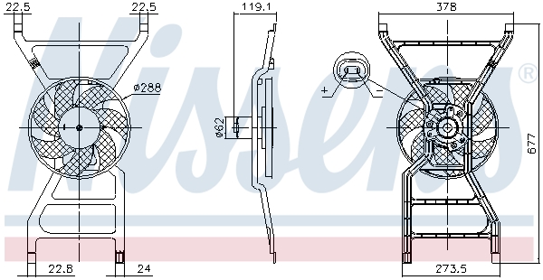 NISSENS Ventilátor, vízhűtő 850089_NIS