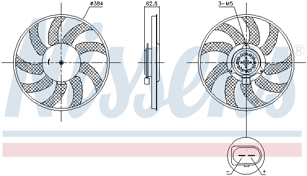 NISSENS Ventilátor, vízhűtő 850099_NIS