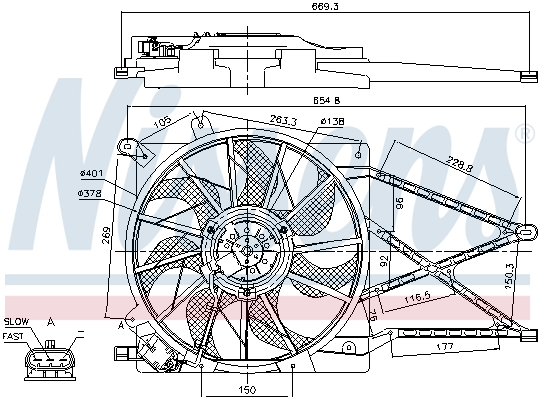 NISSENS Ventilátor, vízhűtő 85175_NIS