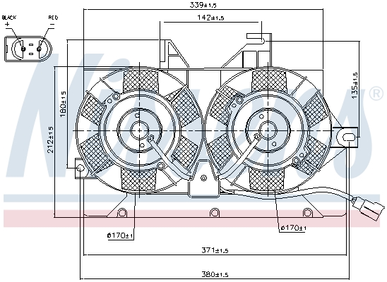 NISSENS Ventilátor, vízhűtő 85425_NIS