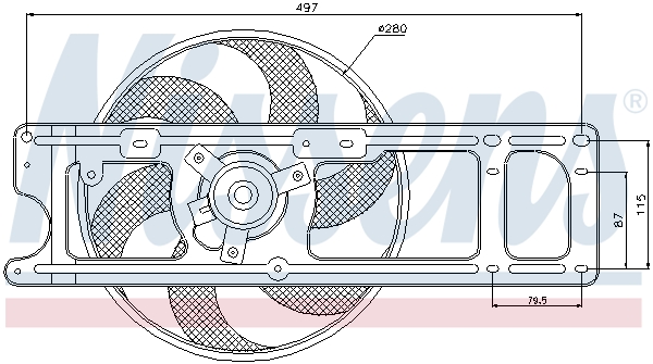 NISSENS Ventilátor, vízhűtő 85597_NIS