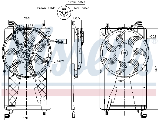 NISSENS Ventilátor, vízhűtő 85772_NIS