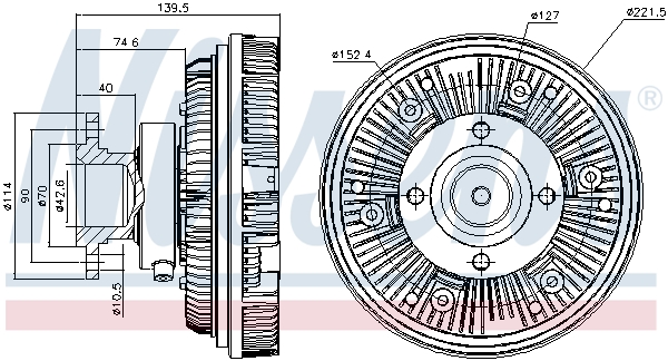 NISSENS Hűtőventillátor kuplung 86039_NIS