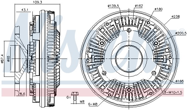 NISSENS Hűtőventillátor kuplung 86105_NIS