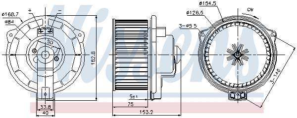 NISSENS Ventilátor, utastér 87107_NIS