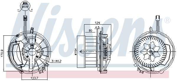 NISSENS Ventilátor, utastér 87524_NIS