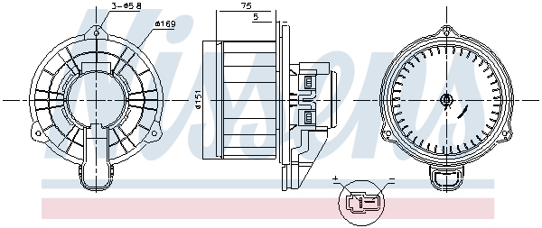 NISSENS Ventilátor, utastér 87569_NIS