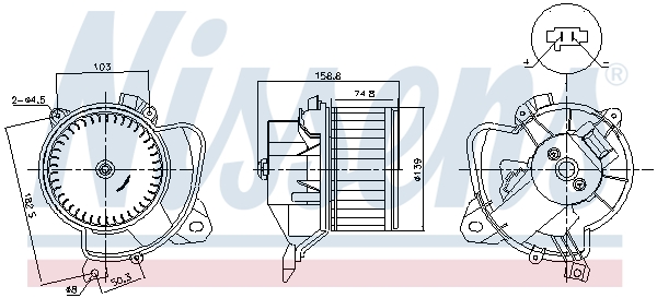 NISSENS Ventilátor, utastér 87574_NIS