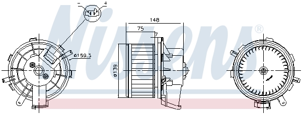 NISSENS Ventilátor, utastér 87622_NIS