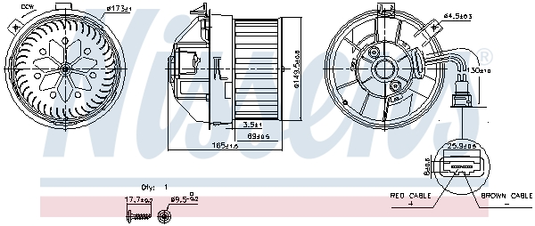 NISSENS Ventilátor, utastér 87628_NIS