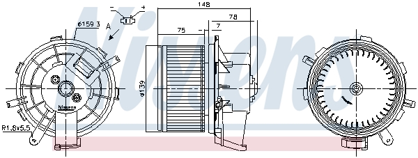 NISSENS Ventilátor, utastér 87675_NIS