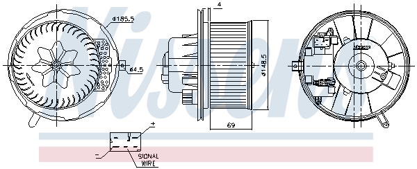 NISSENS Ventilátor, utastér 87762_NIS