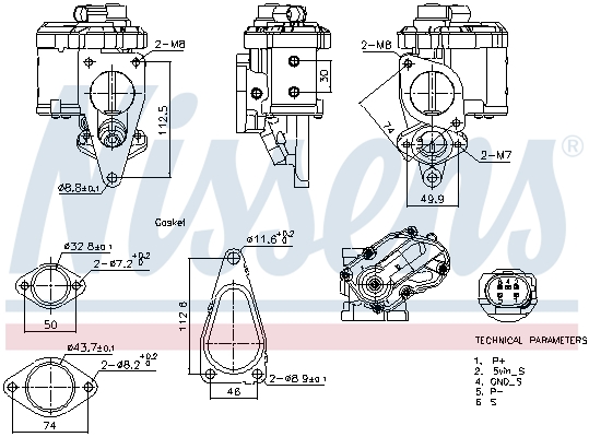 NISSENS EGR szelep 98241_NIS