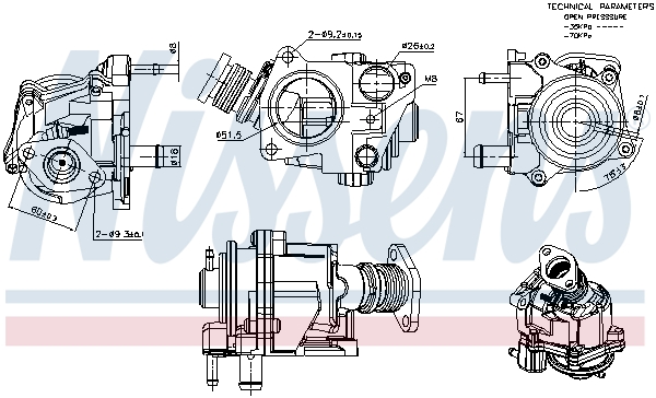 NISSENS EGR szelep 98424_NIS