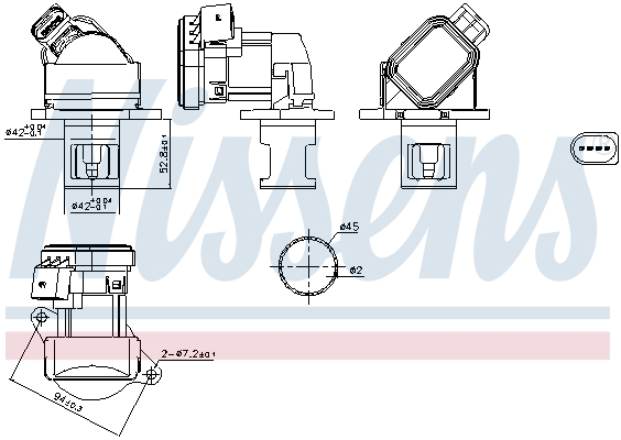 NISSENS EGR szelep 98438_NIS