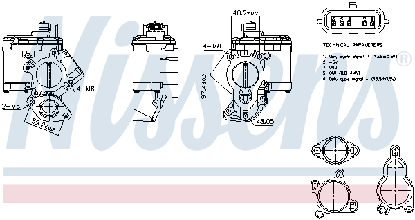 NISSENS EGR szelep 98463_NIS