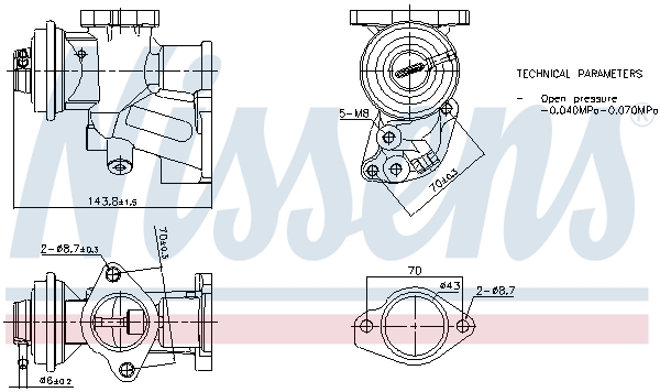 NISSENS EGR szelep 98476_NIS