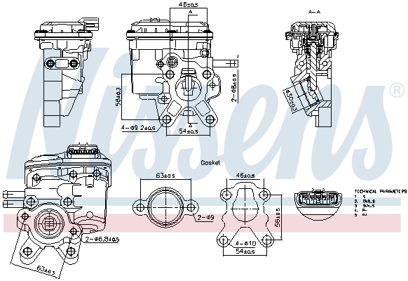 NISSENS EGR szelep 98508_NIS