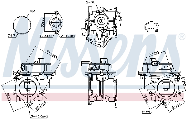 NISSENS EGR szelep 98521_NIS